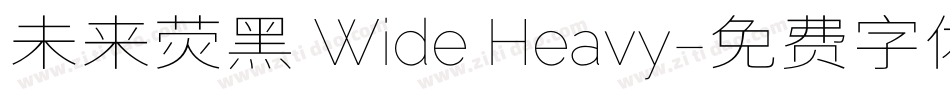 未来荧黑 Wide Heavy字体转换